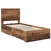 vidaXL Bed Frame with Headboard Old Wood 90 x 190 cm Engineered Wood