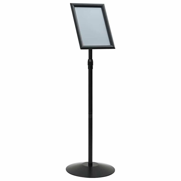 vidaXL Pedestal Poster Stand Height Adjustable Silver A4 PVC and Steel