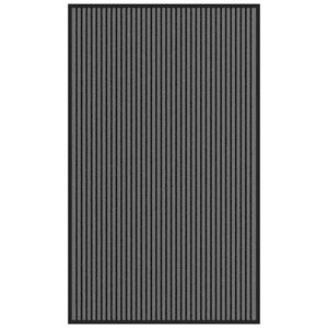 vidaXL Doormat Stripe Black and Grey 90x150 cm