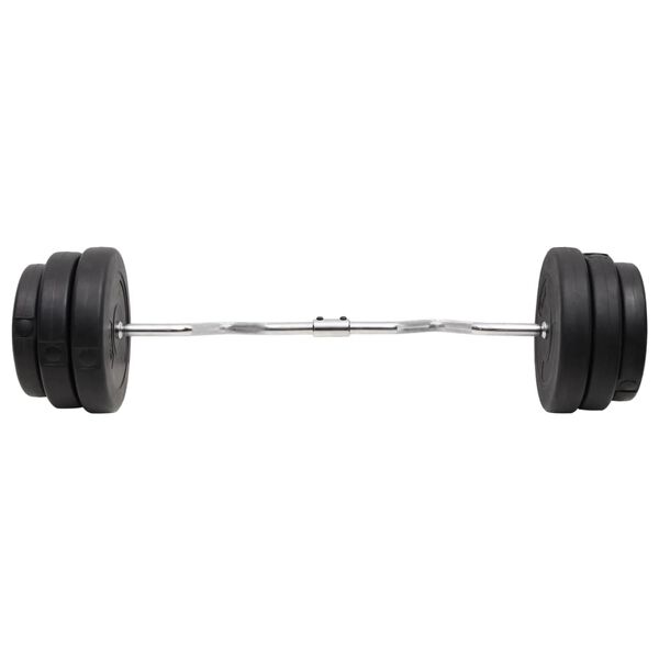 vidaXL Curl Barbell with Plates 90 kg