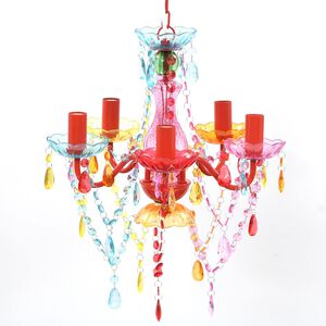 vidaXL Crystal Light 5 Bulbs Multicolour
