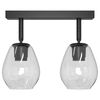 vidaXL Ceiling Spotlight Black 33 x 13 x 26 cm Glass and Metal