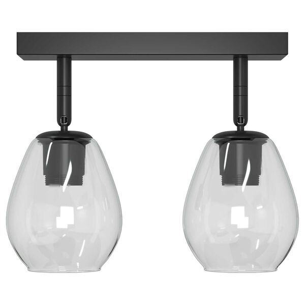 vidaXL Ceiling Spotlight Black 33 x 13 x 26 cm Glass and Metal