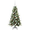 vidaXL Artificial Hinged Christmas Tree Green 120 cm PE and PVC