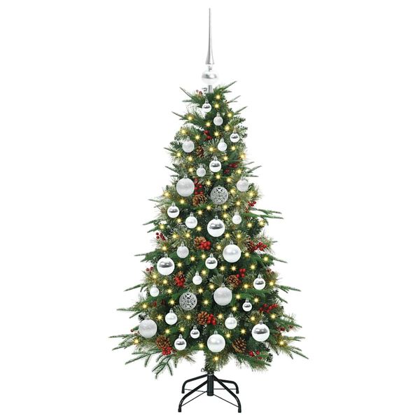 vidaXL Artificial Hinged Christmas Tree Green 120 cm PE and PVC