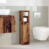 vidaXL Bathroom Cabinet with Roll Holder Old Wood 20.5x22x90 cm