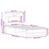 vidaXL Bed Frame without Mattress Smoked Oak 90x200 cm Engineered Wood