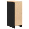 vidaXL Garage Storage Cabinet Black 30x51x85 cm Solid Wood Pine