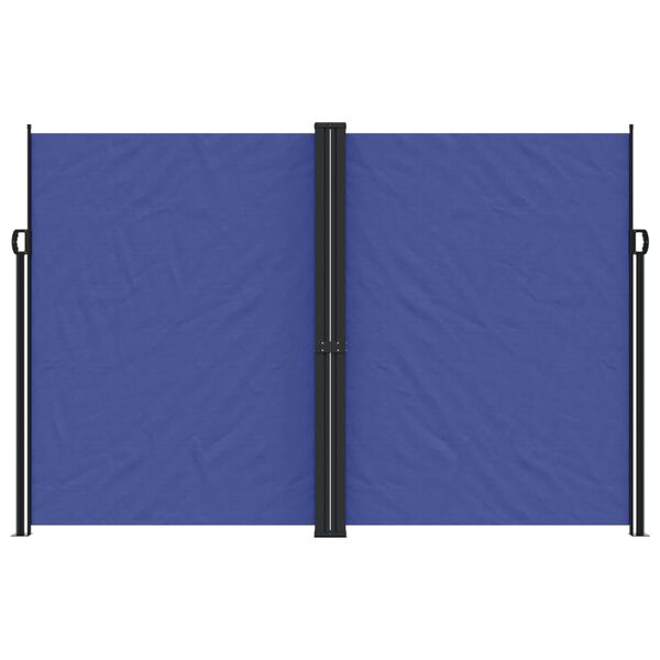 vidaXL Retractable Side Awning Blue 220x600 cm