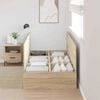 vidaXL Storage Bed Frame Sonoma Oak 80 x 200 cm Engineered Wood