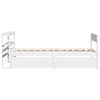 vidaXL Bed Frame without Mattress White 75x190 cm Small Single Solid Wood Pine