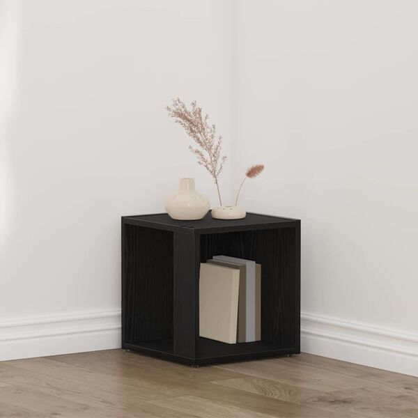 vidaXL Corner Shelves Black Oak 33 x 33 x 34.5 cm Engineered Wood