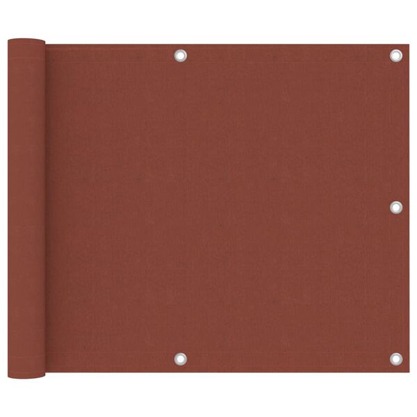 vidaXL Balcony Screen Terracotta 75x500 cm Oxford Fabric