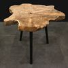 H&S Collection End Table Teak Root Wood