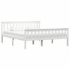 vidaXL Bed Frame without Mattress White Solid Pinewood 160x200 cm