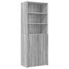 vidaXL Storage Cabinet Grey Sonoma 70x42.5x225 cm Engineered Wood