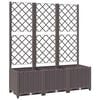 vidaXL Garden Planter with Trellis Brown 120x40x136 cm PP