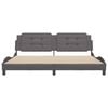 vidaXL Bed Frame without Mattress "Zadar" Grey 200x200 cm Faux Leather