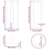 vidaXL Bar Table Legs T-Shaped&nbsp;2 pcs White 50x35x(90-91) cm Steel