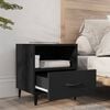 vidaXL Bedside Cabinet Black Engineered Wood