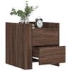 vidaXL Bedside Cabinet Brown Oak 45x50x50 cm Engineered Wood