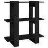 vidaXL Book Cabinet | Black | Engineered wood | Medium | Book Cabinet