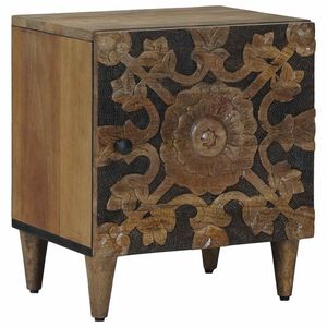 vidaXL Bedside Cabinet Brown 40 x 33.5 x 46 cm Solid Mango Wood