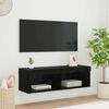 vidaXL TV Wall Cabinet Wall-mounted Panama Black Oak 100 x 30 x 30 cm