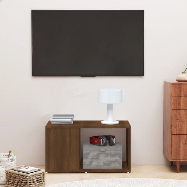 vidaXL TV Cabinet Brown Oak 60x24x32cm Engineered Wood