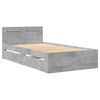 vidaXL Bed Frame with Headboard without Mattress Concrete Grey 90x200 cm