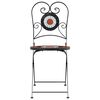 vidaXL Bistro Chairs Foldable 2 pcs Terracotta and White Ceramic