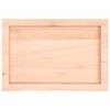 vidaXL Wall Shelf 60x40x(2-4) cm Untreated Solid Wood Oak