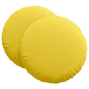 vidaXL Seat Cushions 2 pcs Light Yellow &Oslash;80 x 29 cm Fabric