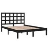 vidaXL Bed Frame without Mattress Black 140x190 cm Solid Wood