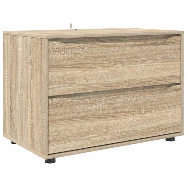 vidaXL Storage Cabinet Sonoma Oak 80 x 48 x 57 cm Engineered Wood