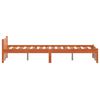 vidaXL Bed Frame Wax Brown 205.5 x 205.5 x 51 cm Solid Pine Wood