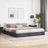 vidaXL Storage Bed with Mattress Grey 200 x 200 cm Faux leather