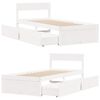 vidaXL Bed Frame without Mattress White 100x200 cm Solid Wood Pine