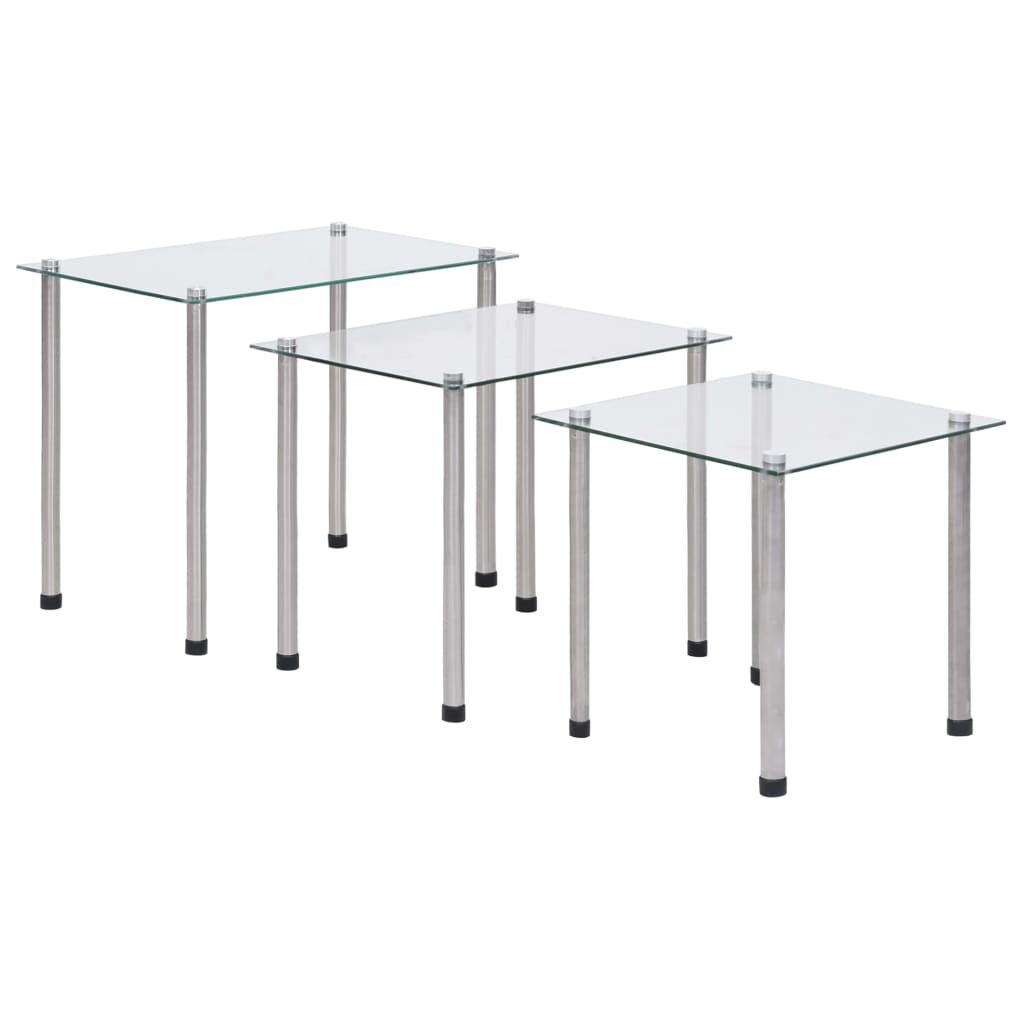 Tempered glass on sale nesting tables
