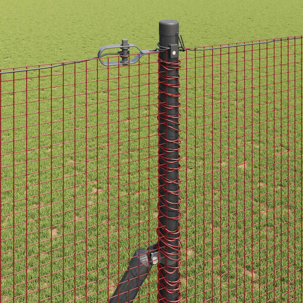 vidaXL Welded Wire Fence Red 1.5 x 25 m