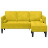 vidaXL Sofa Set Yellow 173 x 131 x 67 cm Velvet