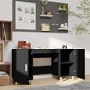 vidaXL Desk Black 140x50x75 cm Engineered Wood