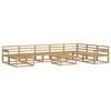 vidaXL Outdoor Sofa Set 9 pcs White Solid Acacia Wood