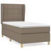 vidaXL Box Spring Bed with Mattress Taupe 80x200 cm Fabric