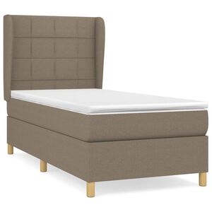 vidaXL Box Spring Bed with Mattress Taupe 80x200 cm Fabric