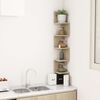vidaXL Wall Corner Shelf Sonoma Oak 20x20x127.5 cm Engineered Wood