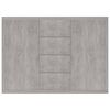 vidaXL Sideboard Concrete Grey 88x30x65 cm Engineered Wood
