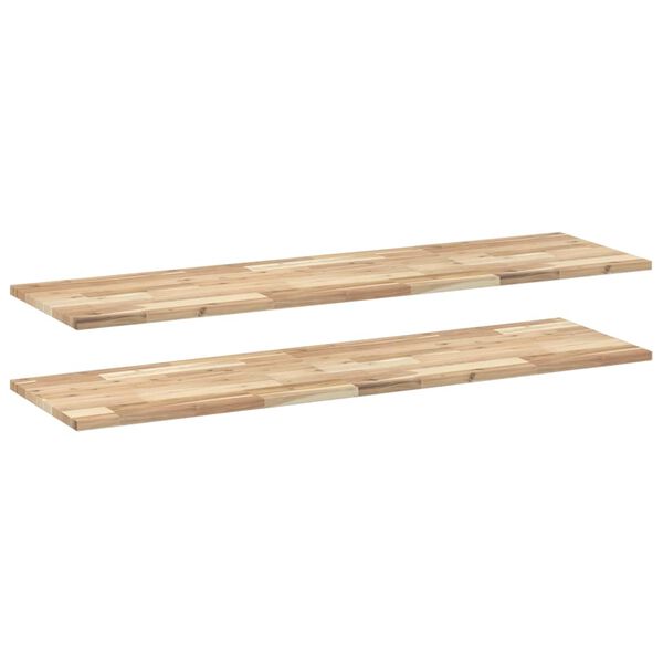 vidaXL Floating Shelves 2 pcs 160x40x2 cm Untreated Solid Wood Acacia