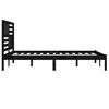 vidaXL Bed Frame without Mattress Black Solid Wood Pine 200x200 cm