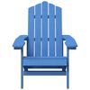 vidaXL Garden Adirondack Chairs with Table HDPE Aqua Blue